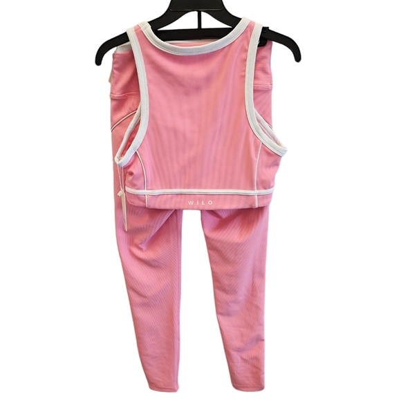 Wilo The Label Pink Bra and Legging Workout Set NEW - Picture 5 of 7